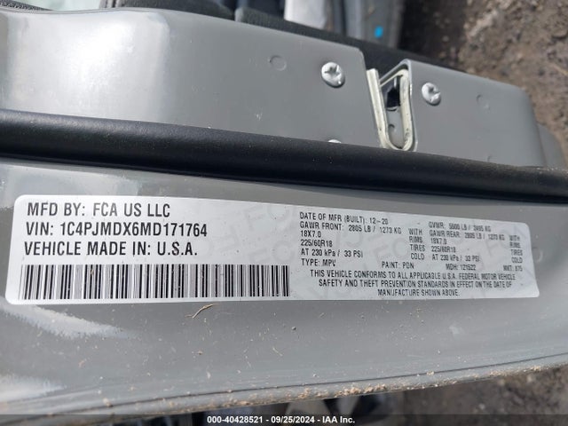 Jeep Cherokee Limited 4x4 2021 1C4PJMDX6MD171764 Image 9