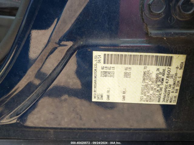 1N4AA5AP6EC478607 Nissan Maxima 3.5 S/3.5 Sv