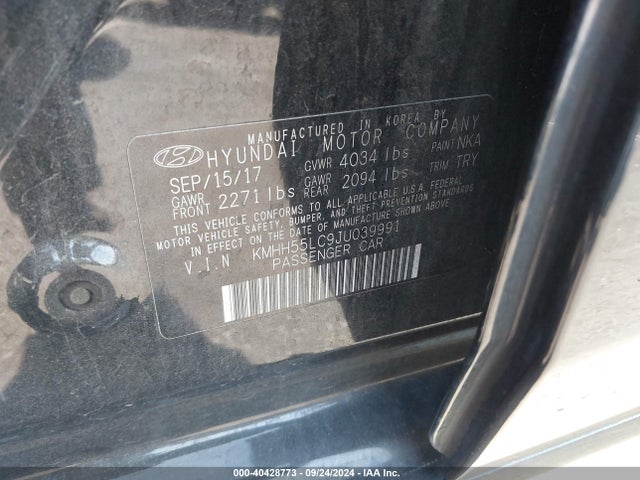 KMHH55LC9JU039991 Hyundai Elantra Gt Sport