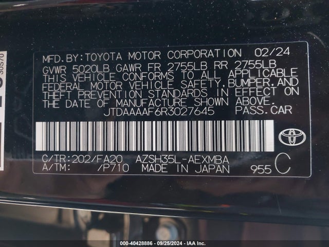 Toyota Crown Xle 2024 JTDAAAAF6R3027645 Image 9
