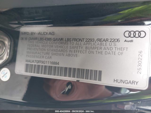 WAUA7GFF9G1116884 Audi A3 1.8t Premium