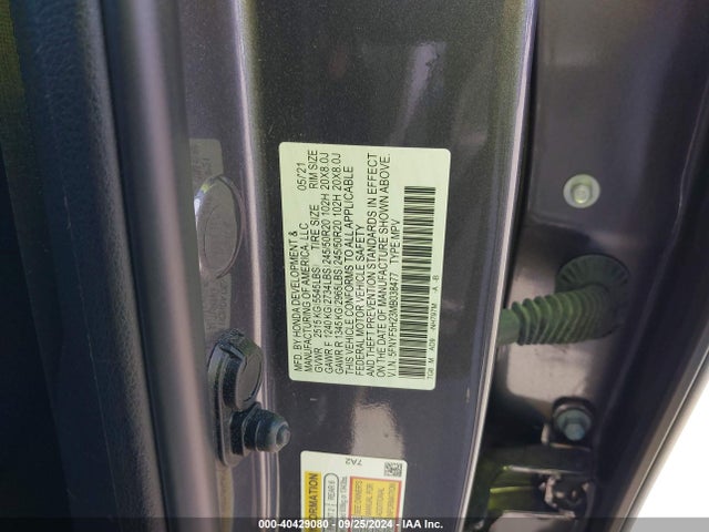 Honda Pilot 2wd Special Edition 2021 5FNYF5H23MB038477 Image 9