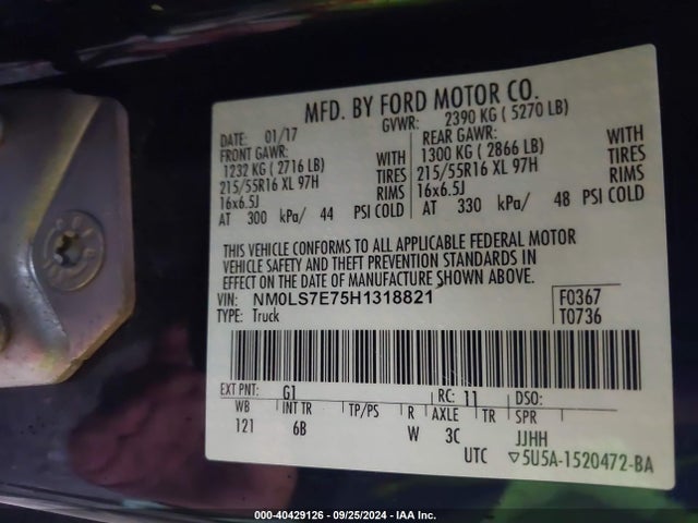 Ford Transit Connect Xl 2017 NM0LS7E75H1318821 Image 9