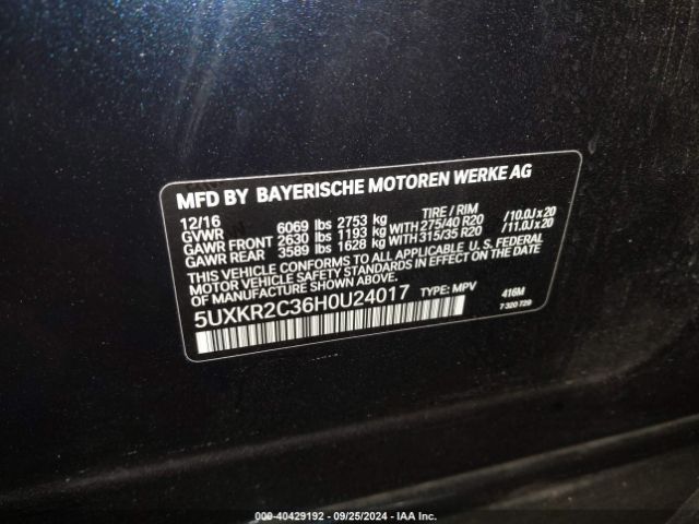 5UXKR2C36H0U24017 BMW X5 Sdrive35i