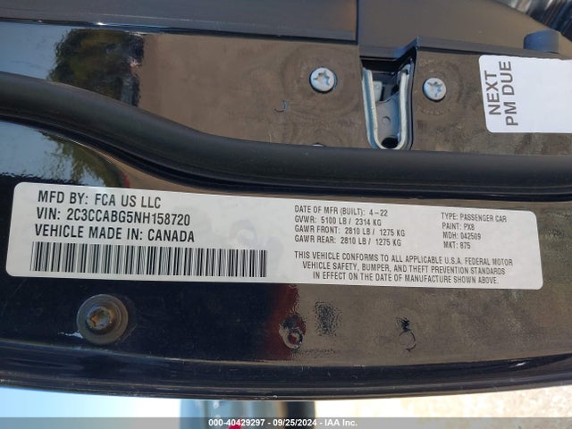 2C3CCABG5NH158720 Chrysler 300 S