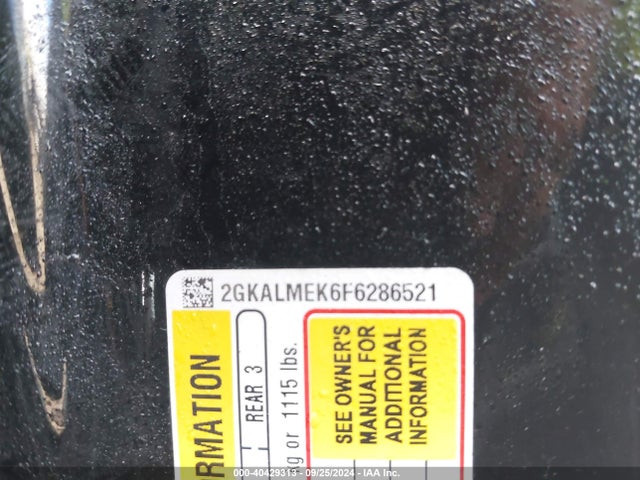 GMC Terrain Sle-1 2015 2GKALMEK6F6286521 Image 9