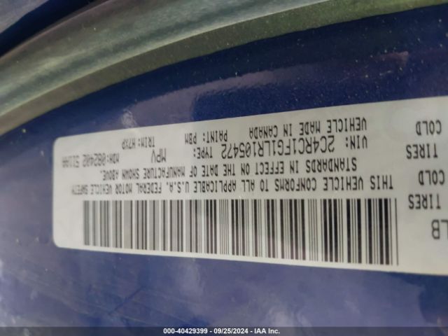 2C4RC1FG1LR105472 Chrysler Pacifica Touring