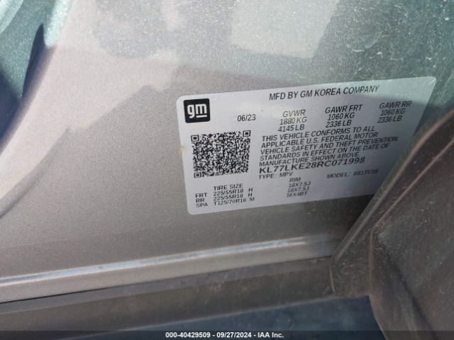 KL77LKE28RC071998 Chevrolet Trax Fwd Activ