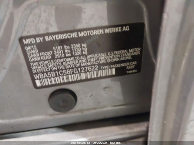 WBA5B1C56FG127622 BMW 535i
