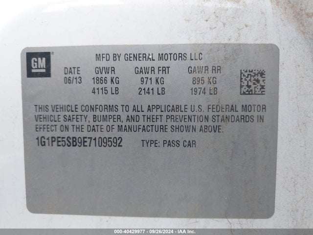Chevrolet Cruze 2lt Auto 2014 1G1PE5SB9E7109592 Image 9