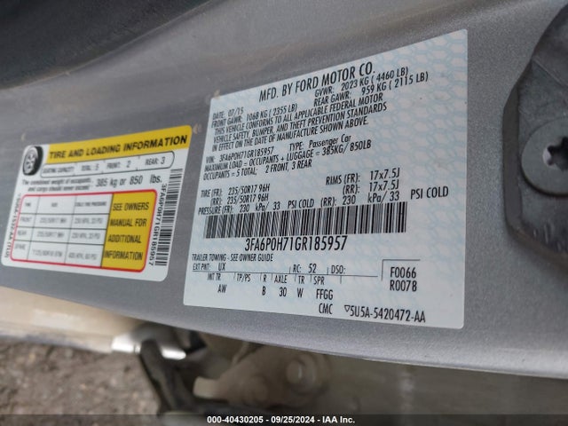 3FA6P0H71GR185957 Ford Fusion