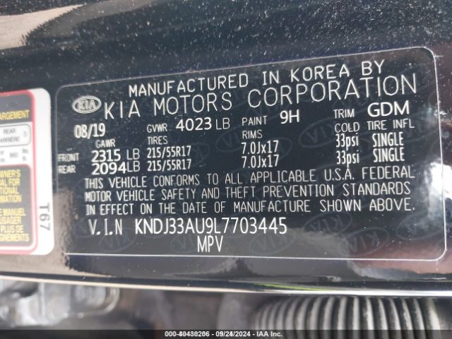 KNDJ33AU9L7703445 KIA SOUL EX