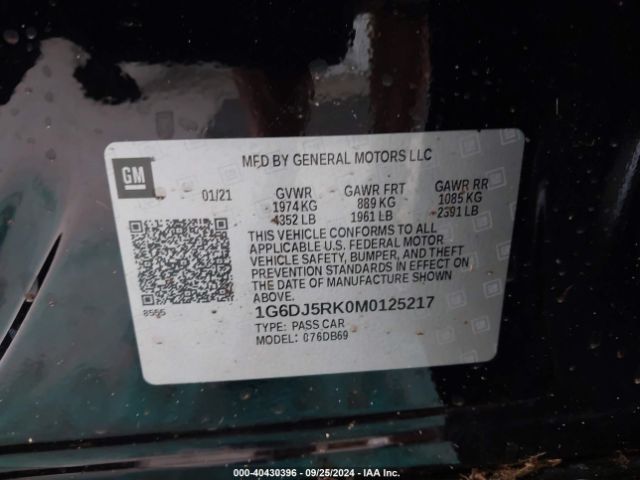 1G6DJ5RK0M0125217 Cadillac Ct4 Luxury