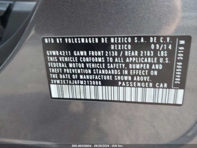 3VW2K7AJ6FM213086 Volkswagen Jetta 2.0l S