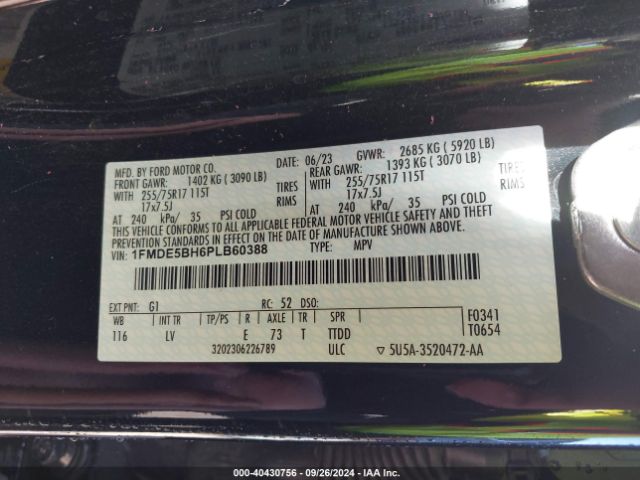 1FMDE5BH6PLB60388 Ford Bronco Big Bend
