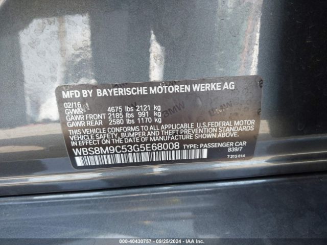 WBS8M9C53G5E68008 BMW M3