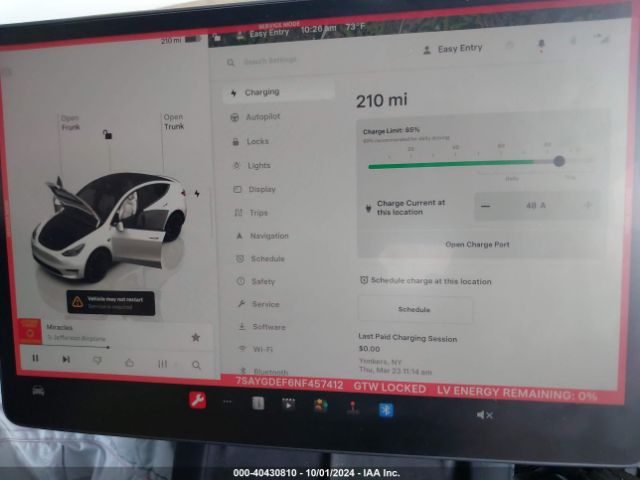 7SAYGDEF6NF457412 Tesla Model Y Performance Dual Motor All-wheel Drive
