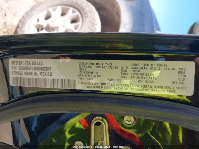 3C6UR5FL4MG682945 RAM 2500 Laramie  4x4 6'4 Box