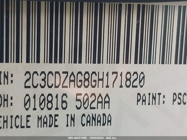 Dodge Challenger Sxt 2016 2C3CDZAG8GH171820 Image 9