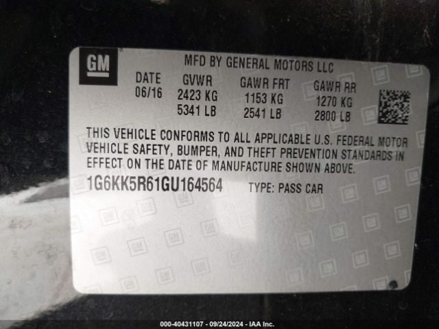 1G6KK5R61GU164564 Cadillac Ct6 Platinum