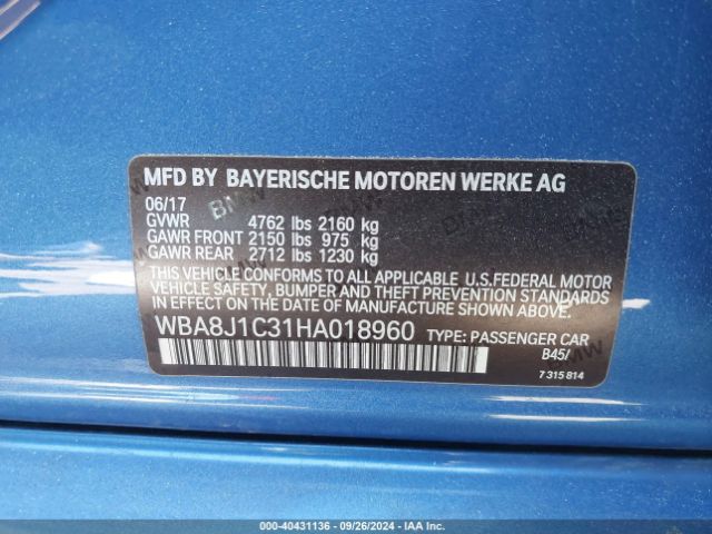 WBA8J1C31HA018960 BMW 328d Xdrive