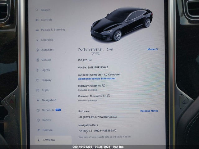 2016 TESLA MODEL S 5YJSA1E17GF141642 Photo 6