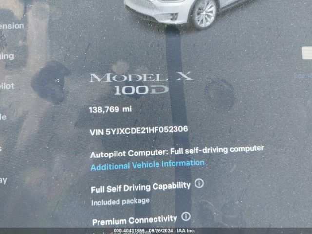 5YJXCDE21HF052306 Tesla Model X 100d/75d/90d