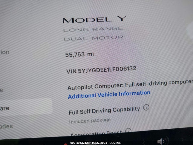 2020 TESLA MODEL Y 5YJYGDEE1LF006132 Photo 6