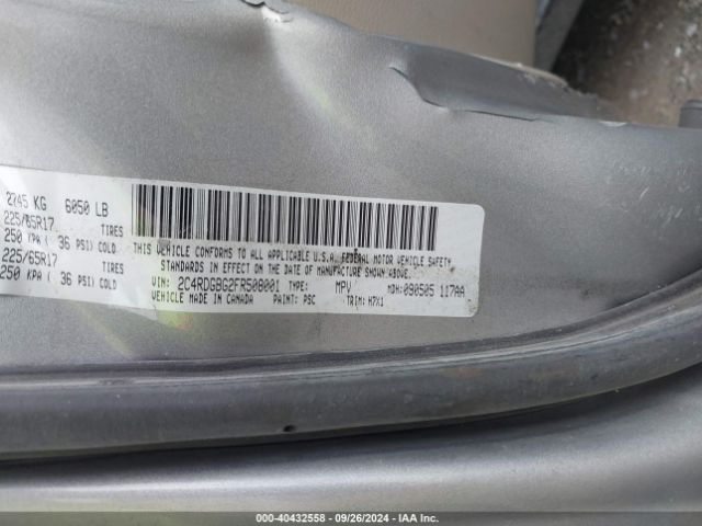 2C4RDGBG2FR508001 Dodge Grand Caravan American Value Pkg