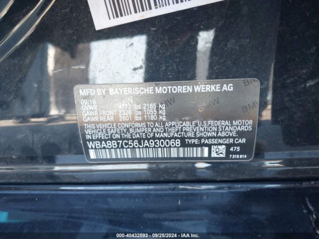 WBA8B7C56JA930068 BMW 340i Xdrive
