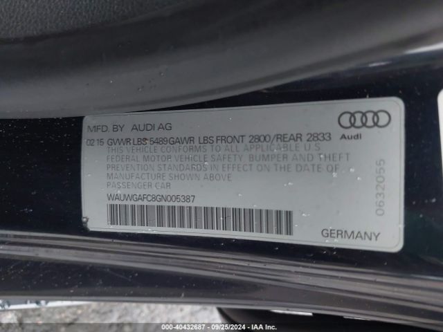 WAUWGAFC8GN005387 Audi A7 3.0t Premium Plus