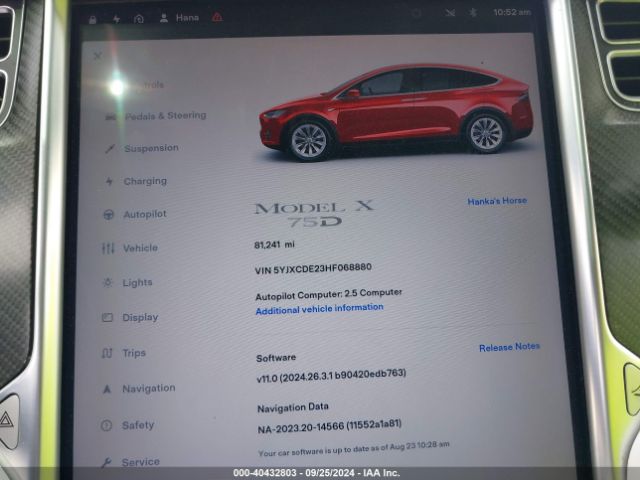 5YJXCDE23HF068880 Tesla Model X 100d/75d/90d