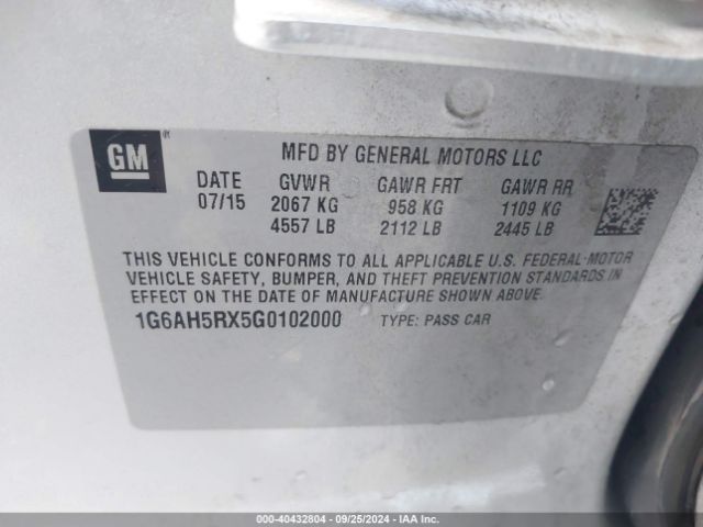 1G6AH5RX5G0102000 Cadillac Ats Luxury Collection