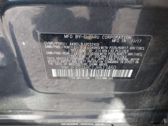 JF2SJABC1JH513460 Subaru Forester 2.5i