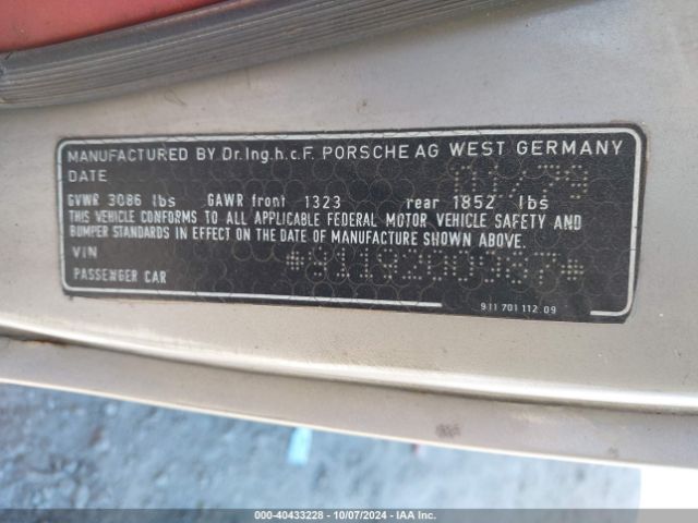 1979 PORSCHE 911 9119200987        Photo 8