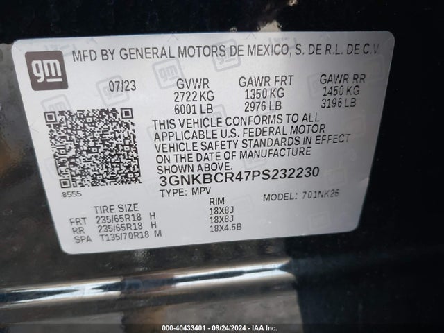 Chevrolet Blazer Fwd 2lt 2023 3GNKBCR47PS232230 Image 9