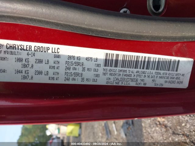 1C4NJDEB1ED796536 Jeep Compass Latitude