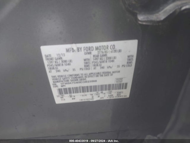 Ford EXPLORER XLT 2014 1FM5K7D85EGB23568 Image 9