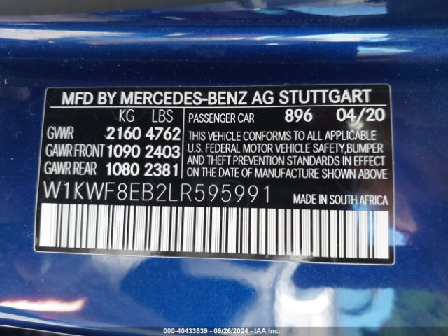 W1KWF8EB2LR595991 Mercedes-Benz C 300 4matic