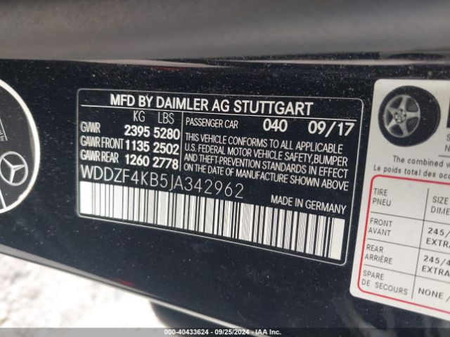 WDDZF4KB5JA342962 Mercedes-Benz E 300 4matic