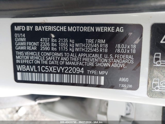 BMW X1 Xdrive28i 2014 WBAVL1C5XEVY22094 Image 9