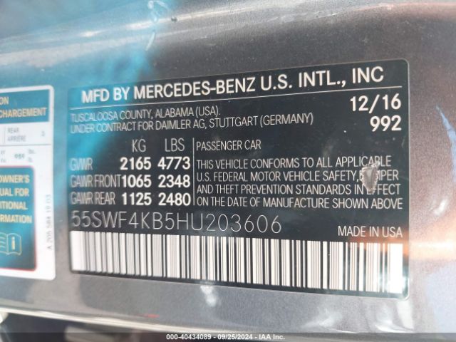 55SWF4KB5HU203606 Mercedes-Benz C 300 4matic/luxury 4matic/sport 4matic