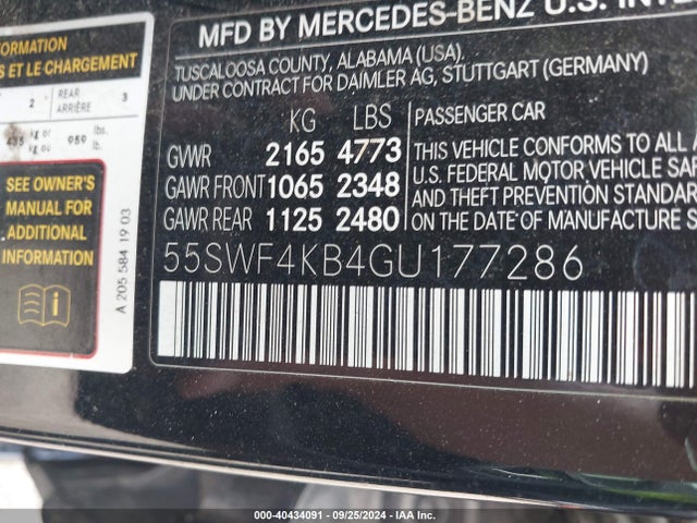 55SWF4KB4GU177286 Mercedes-Benz C 300 4matic/luxury 4matic/sport 4matic