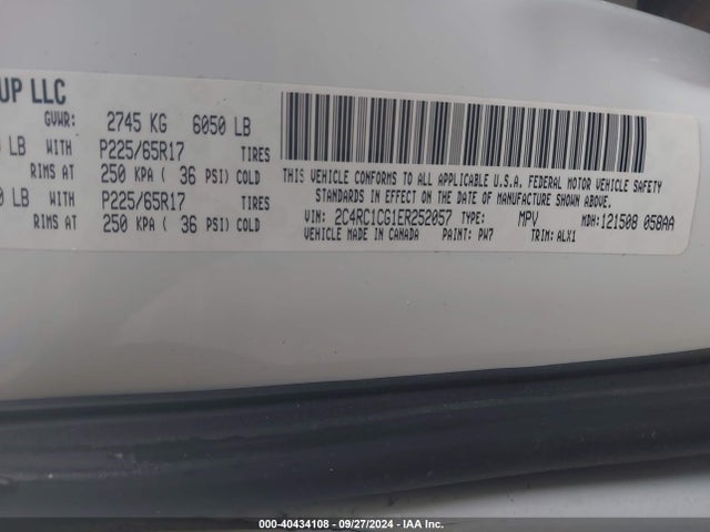 2C4RC1CG1ER252057 Chrysler Town & Country Touring-l