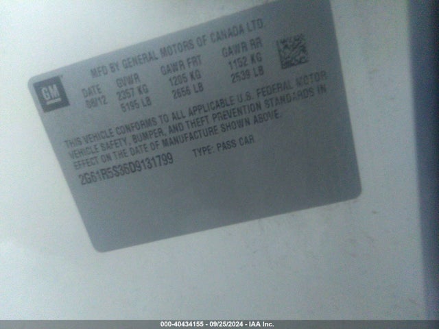 2013 CADILLAC XTS 2G61R5S36D9131799 Photo 8