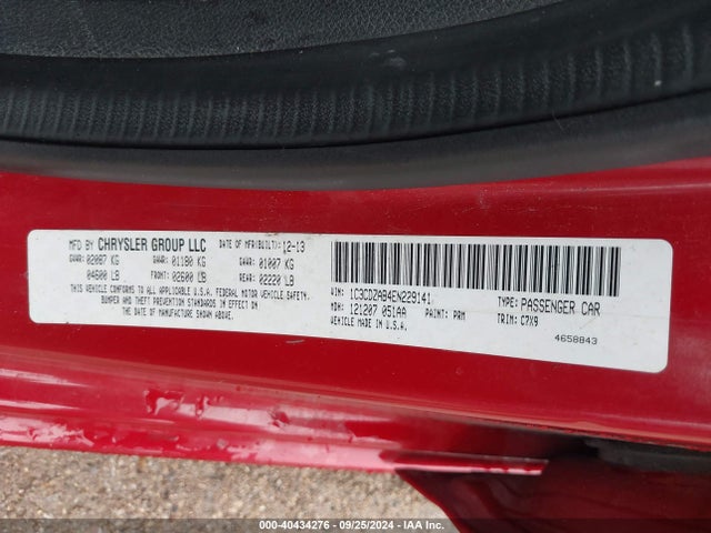 Dodge AVENGER SE 2014 1C3CDZAB4EN229141 Image 9