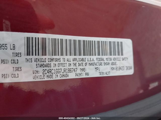 2C4RC1GG7JR186747 Chrysler Pacifica Limited
