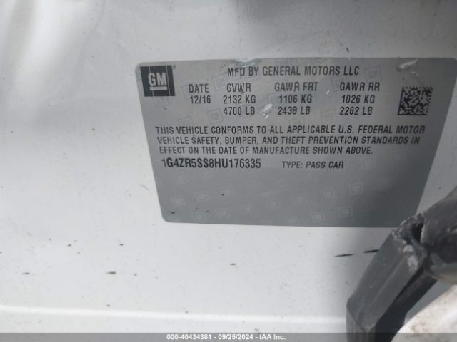 1G4ZR5SS8HU176335 Buick Lacrosse Premium