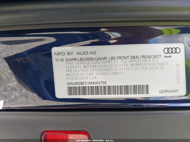 2019 AUDI A6 WAUM2BF21KN043796 Photo 8