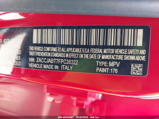 Jeep Renegade Latitude 2015 ZACCJABT7FPC26322 Image 9